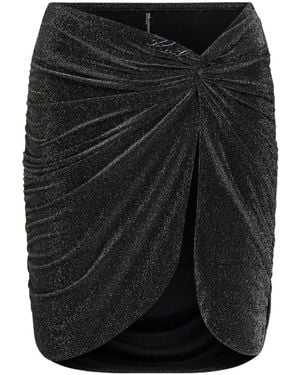 KARL LAGERFELD Metallic Skirt - Black