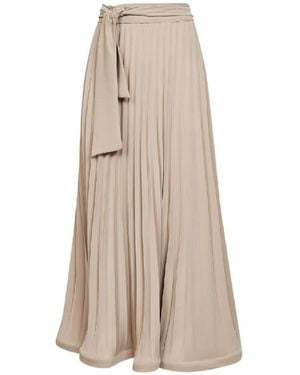 P.A.R.O.S.H. Pleated Skirt - Natural