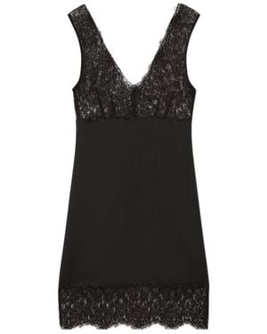 Marella Lace-Insert Dress - Black