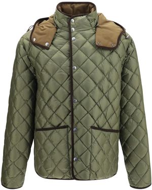 Moncler Long-Sleeved Down Jacket - Green