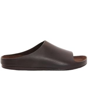 Loewe Open Toe Slip-On Slides - Brown