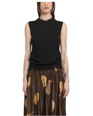 Uma Wang Tuft Edge Top - Black