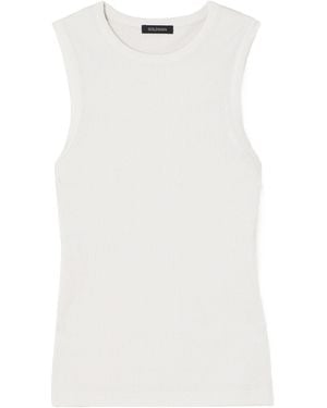 Goldsign Ribbed Stretch-Jersey Tank - White