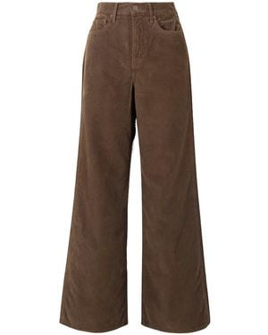 Veronica Beard Taylor Cotton-Corduroy Wide-Leg Trousers - Brown