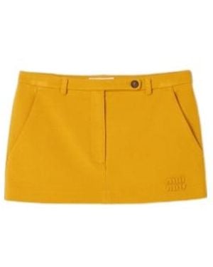Miu Miu Mini Skirt - Yellow