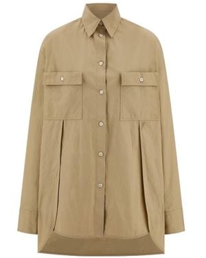 Ferragamo Ferragamo Long-Sleeved Poplin Shirt - Natural