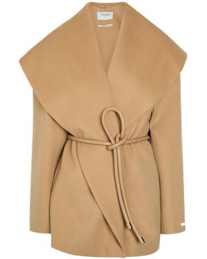 Sportmax Belted Wool Coat - Natural