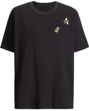 Balmain Embroidered Insect T-Shirt - Black