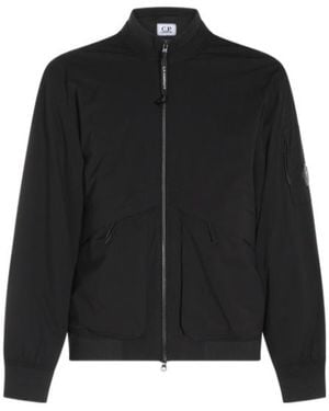 C.P. Company Lens-Detail Zip-Fastening Jacket - Black