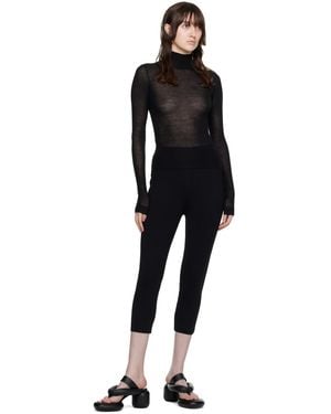Nanushka Knitted Three-Quarter Leggings - Black