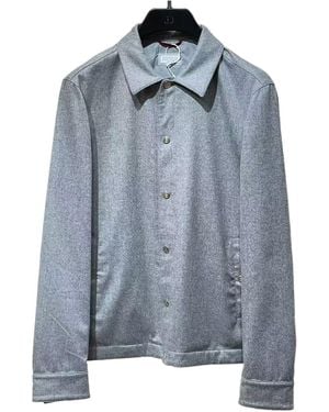 Brunello Cucinelli Collared, Single-Breasted Jacket - Blue