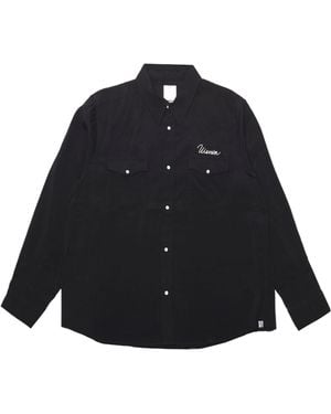 Visvim Logo Embroidered Casual Shirt - Blue