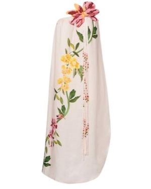 FARM Rio One-Shoulder Midi Dress - White