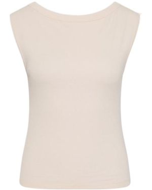 St. Agni Backless Sleeveless Top - Natural
