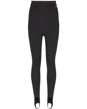 Balmain Jersey Stirrup Leggings - Black