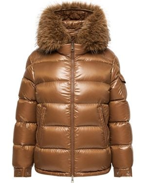 Moncler Hypolais Short Down Jacket - Brown