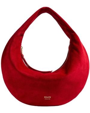 KHAITE Olivia Crescent Mini Tote Bag - Red
