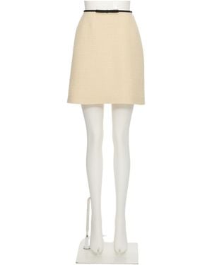 Valentino Bow Detailed Mini Skirt - White