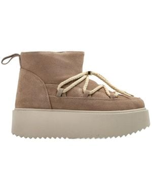 Inuikii Lace-Up Platform Boots - Brown