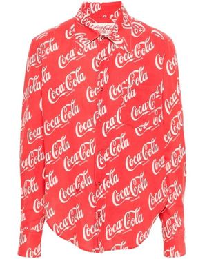 ERL X Coca-Cola Print Shirt - Red