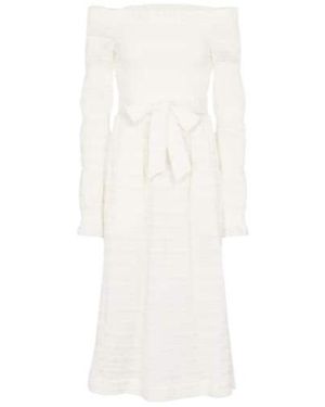 Rebecca Vallance Jame Off-Shoulder Midi Dress - White