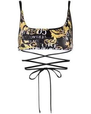 Versace Jeans Couture Logo Couture Crop Top - White