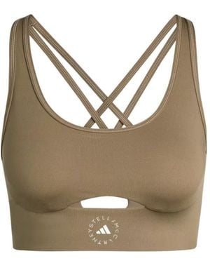 adidas By Stella McCartney Asmc Jersey Sports Bra - Metallic