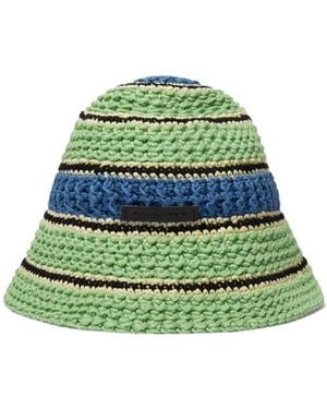 Stella McCartney Colour-Block Crochet Hat - Green