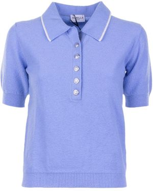 Marella Short-Sleeved Polo Shirt - Blue