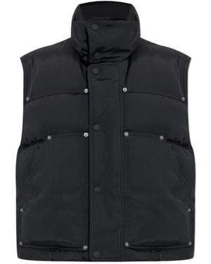 DSquared² Logo Embroidered High-Neck Padded Vest - Black