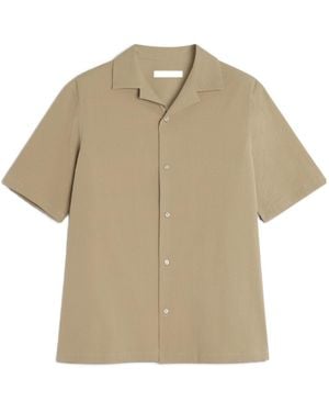 Maison Kitsuné Maison Kitsuné Seersucker Resort Shirt - Natural