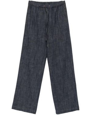 Panicale Drawstring-Waist Wide-Leg Pants - Blue