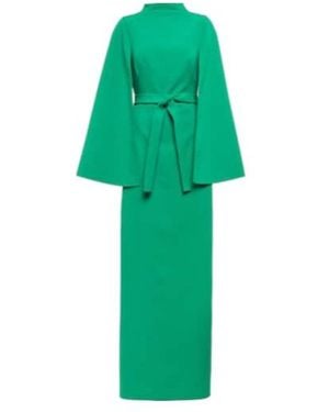 Safiyaa Crepe Maxi Dress - Green
