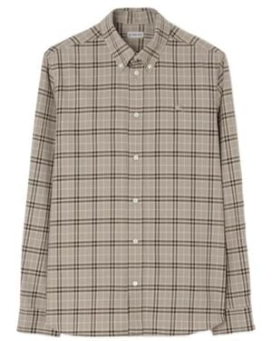 Burberry Relaxed Fit Check Shirt - Grey