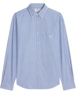 Celine Striped Cambridge Shirt - Blue