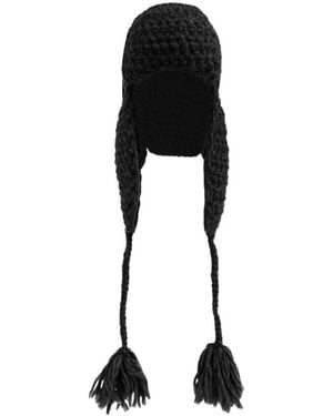 Etro Crochet Tassel-Detail Hat - Black