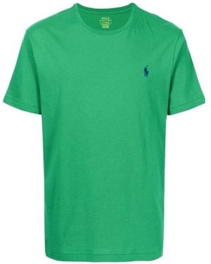 Polo Ralph Lauren Logo Embroidered Round Neck T-Shirt - Green
