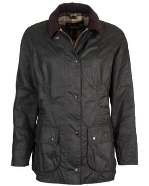 Barbour Lapel Long-Sleeved Coat - Black