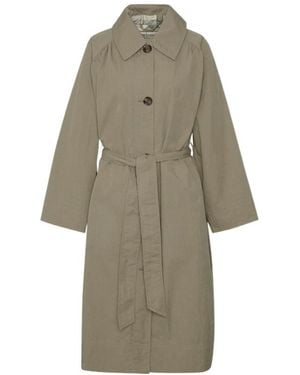 Barbour Garbo Showerproof Trench Coat - Natural
