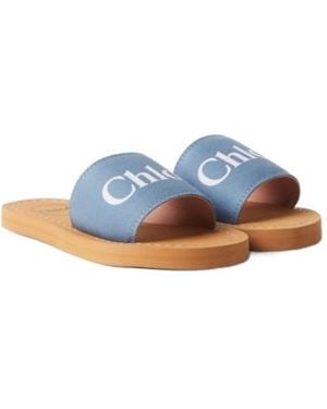 Chloé Logo Slides - Blue