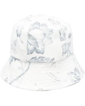 Erdem Printed Fisherman's Hat - White