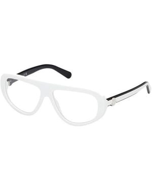 Moncler Eyewear Geometric Frame Glasses - Natural