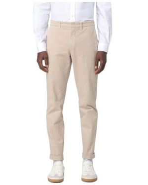 Fay Garment Dyed Gabardine Trousers - Natural