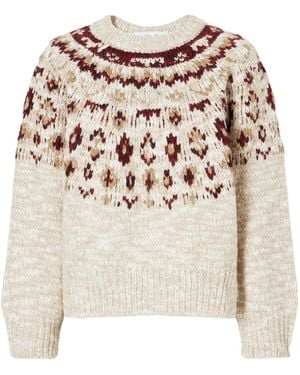 Proenza Schouler Classic Patterned Relaxed-Fit Jumper - Natural