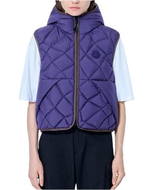 Moncler Armella Hooded Gilet - Purple