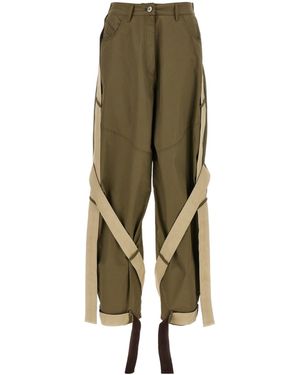 The Attico Belt Loops Slacks - Green