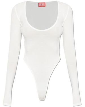 DIESEL T-Bodyn Ribbed Thong Bodysuit - White