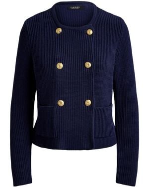 Ralph Lauren Double-Breasted Knitted Cardigan - Blue