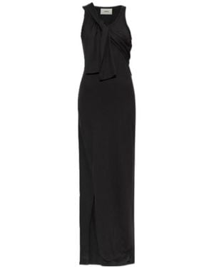 Coperni Knotted Jersey Maxi Dress - Black