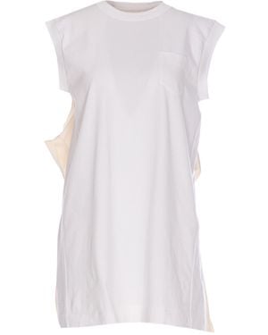 Sacai Jersey Mini Dress - White